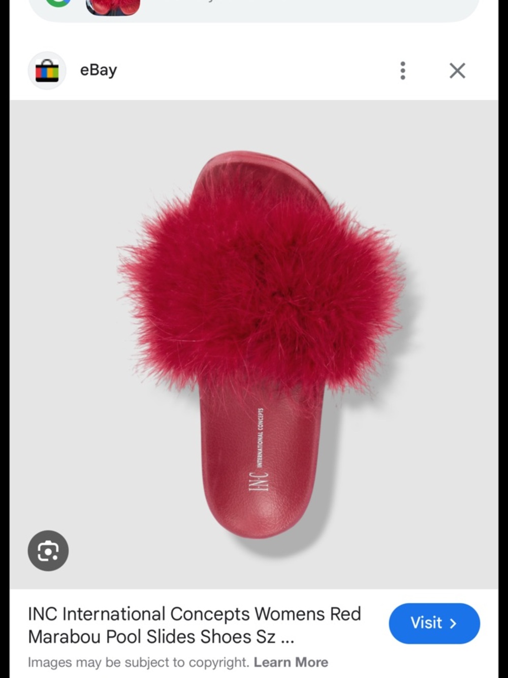 NWT INC International Concepts from Macys Women’s Real Feather Slide Slippers - Picture 2 of 6